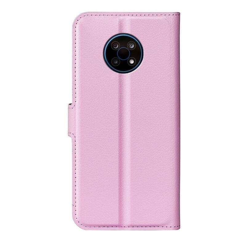 Litchi PU bőr pénztárca tok Nokia G50 készülékhez - rózsaszín