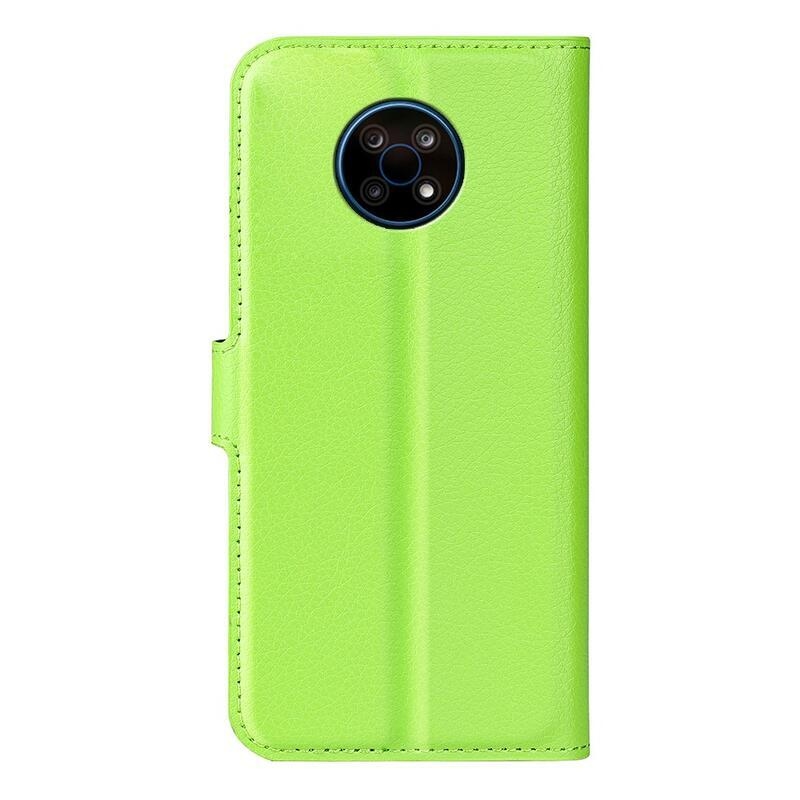 Litchi PU bőr pénztárca tok Nokia G50-hez - zöld