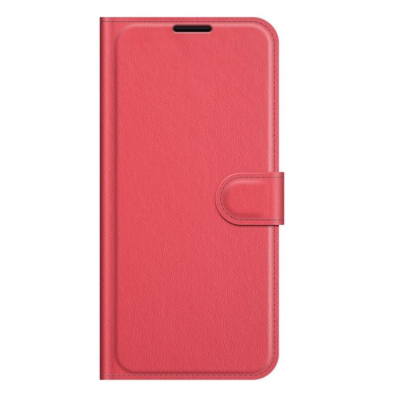 Litchi PU bőr pénztárca tok Nokia XR20-hoz - piros