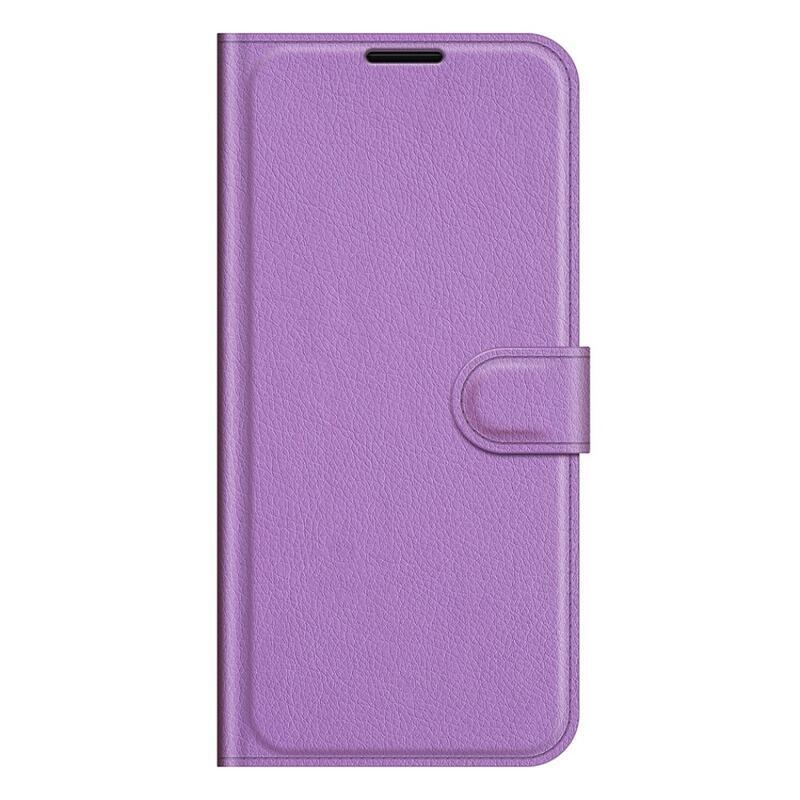 Litchi PU bőr pénztárca tok Nokia XR20 készülékhez - lila