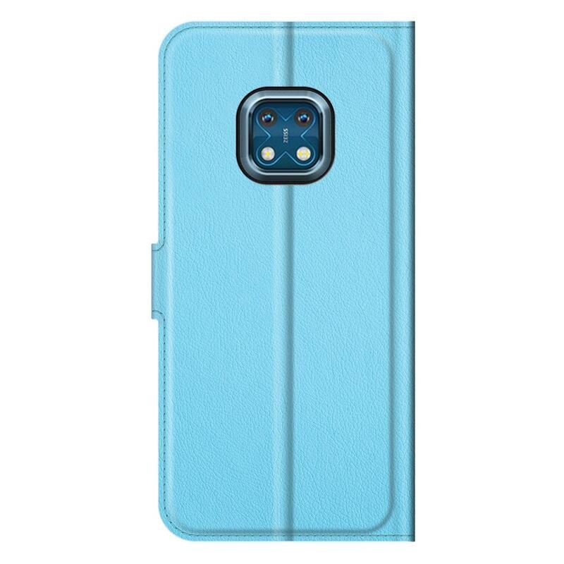 Litchi PU bőr pénztárca tok Nokia XR20 készülékhez - kék