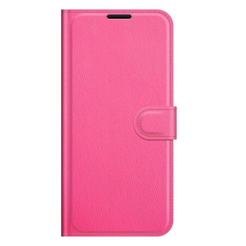Litchi PU bőr pénztárca tok Nokia XR20-hoz - rózsaszínű