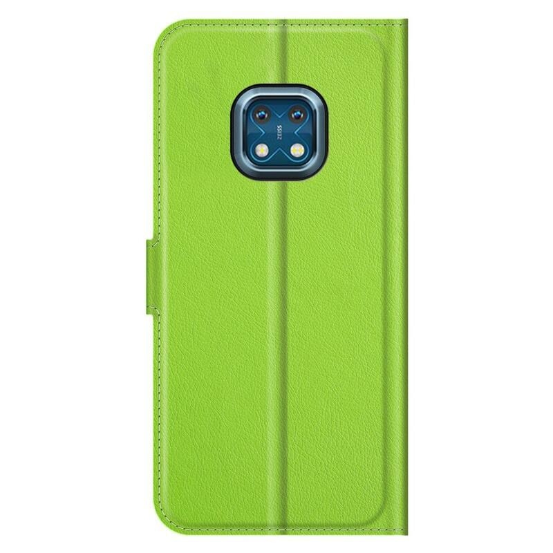 Litchi PU bőr pénztárca tok Nokia XR20-hoz - zöld