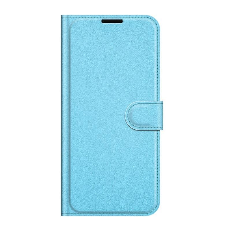 Litchi PU bőr pénztárca tok mobiltelefonhoz Realme C21Y/C25Y - kék