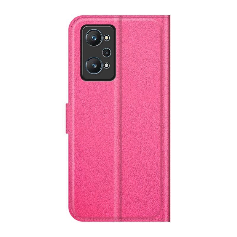 Litchi PU bőr pénztárca tok Realme GT Neo 2 - rózsa