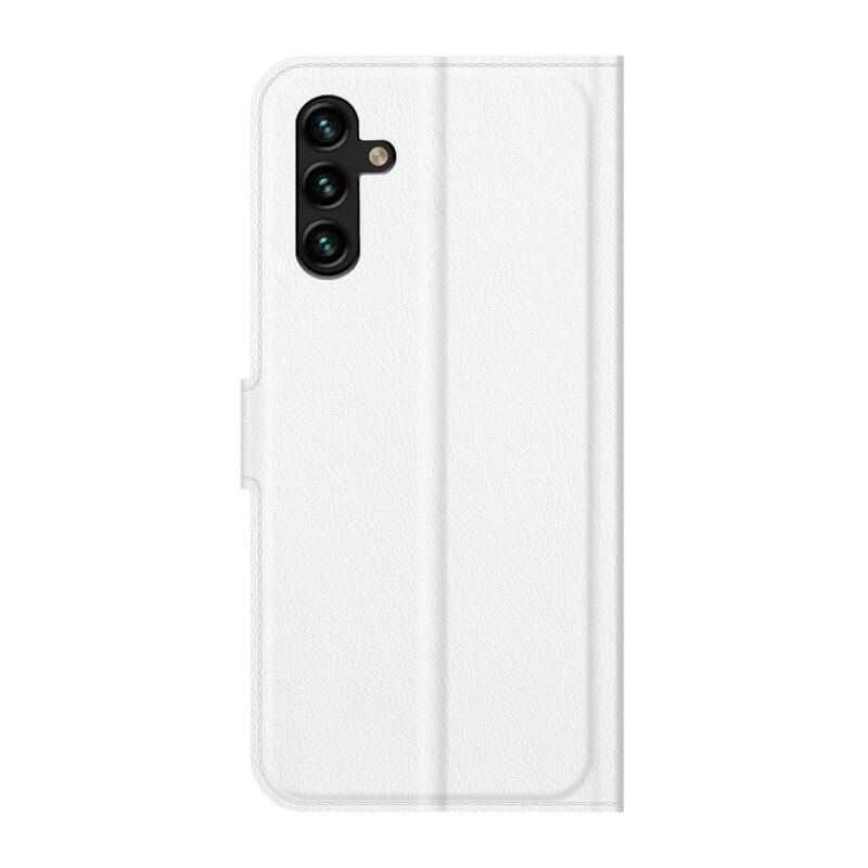 Litchi PU bőr pénztárca tok Samsung Galaxy A13 5G/Galaxy A04s (164.7 x 76.7 x 9.1 mm) - fehér