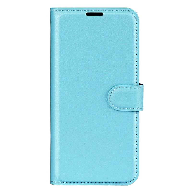 Litchi PU bőr pénztárca tok Samsung Galaxy A23 4G/5G készülékhez - kék