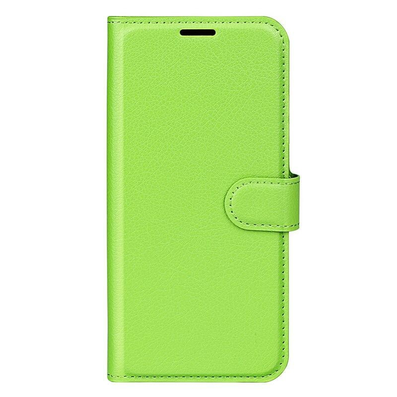 Litchi PU bőr pénztárca tok Samsung Galaxy A23 4G/5G - zöld