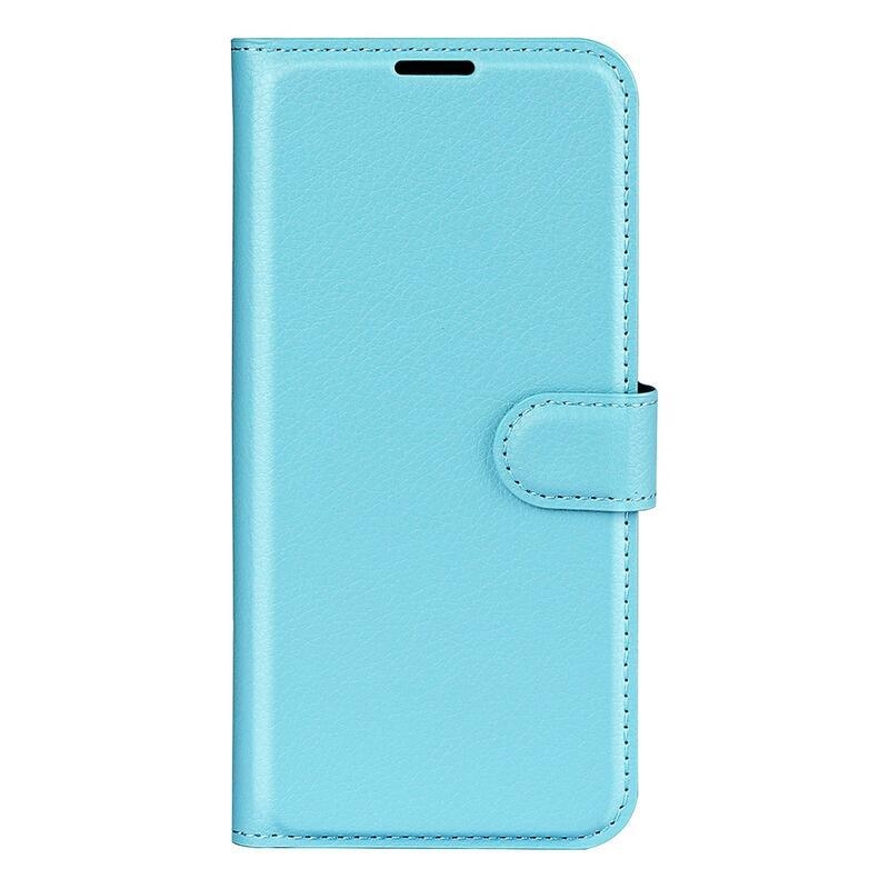 Litchi PU bőr pénztárca tok Samsung Galaxy A33 5G-hez - kék