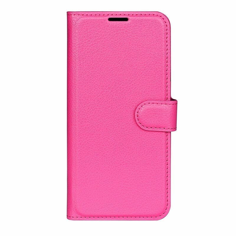 Litchi PU bőr pénztárca tok Samsung Galaxy A53 5G - rózsaszínű