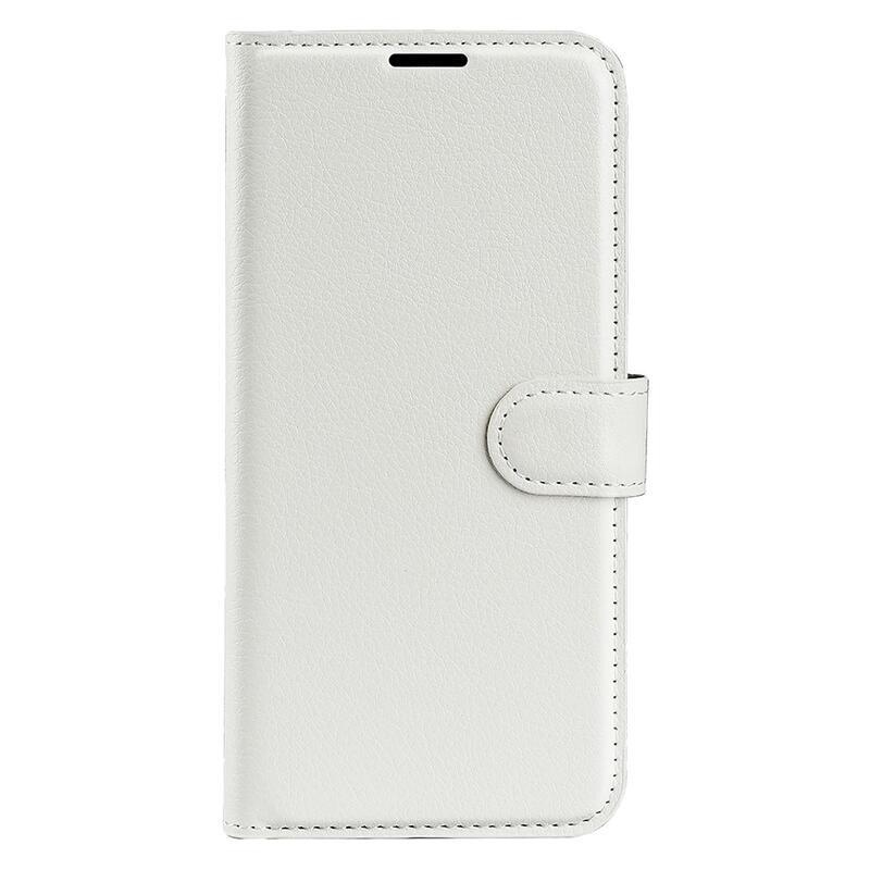 Litchi PU bőr pénztárca tok Samsung Galaxy M53 5G - fehér