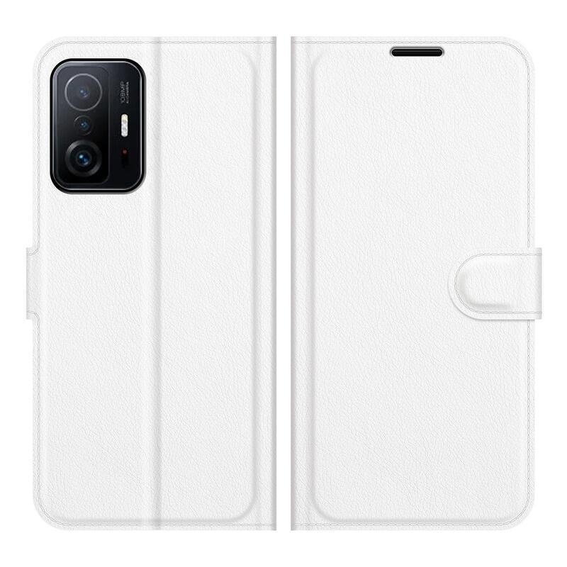 Litchi PU bőr pénztárca tok Xiaomi 11T/11T Pro - fehér