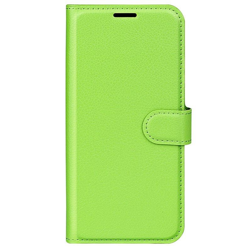 Litchi PU bőr pénztárca tok Xiaomi 12 Lite-hoz - zöld