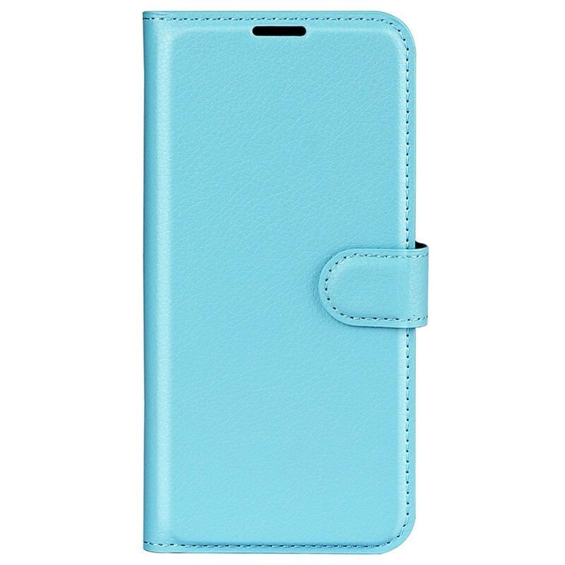 Litchi PU bőr pénztárca tok Xiaomi Poco M4 5G - kék