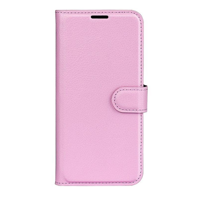 Litchi PU bőr pénztárca tok Xiaomi Poco M4 Pro 5G/Redmi Note 11S 5G - rózsaszínű