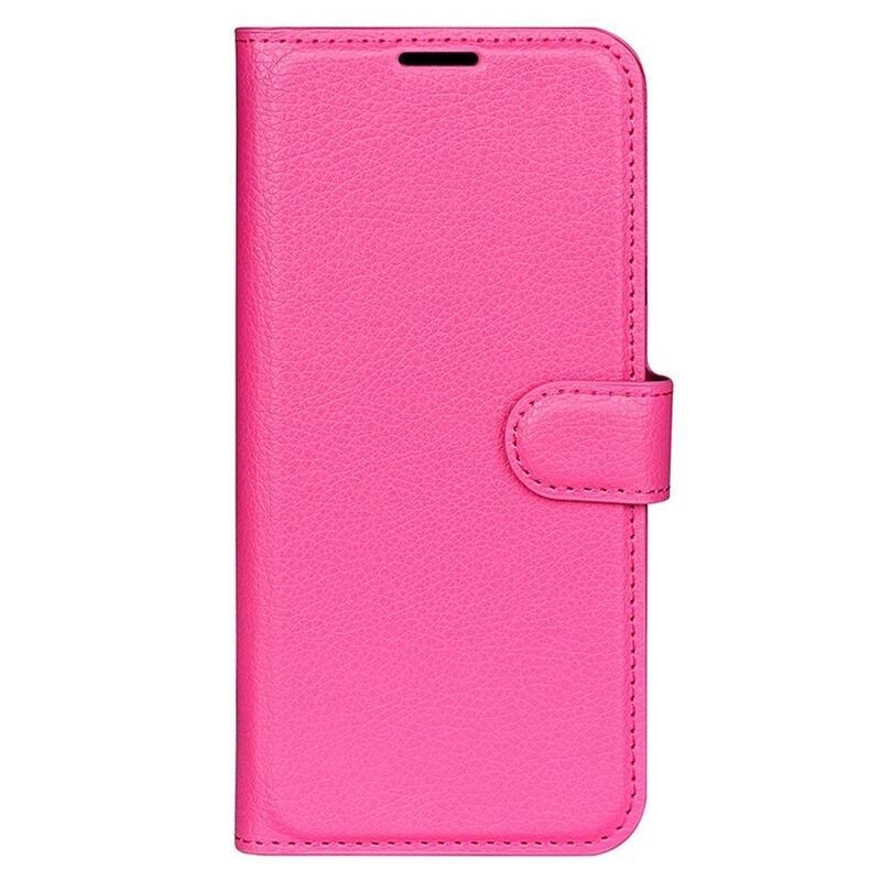 Litchi PU bőr pénztárca tok Xiaomi Poco M5 - rózsa