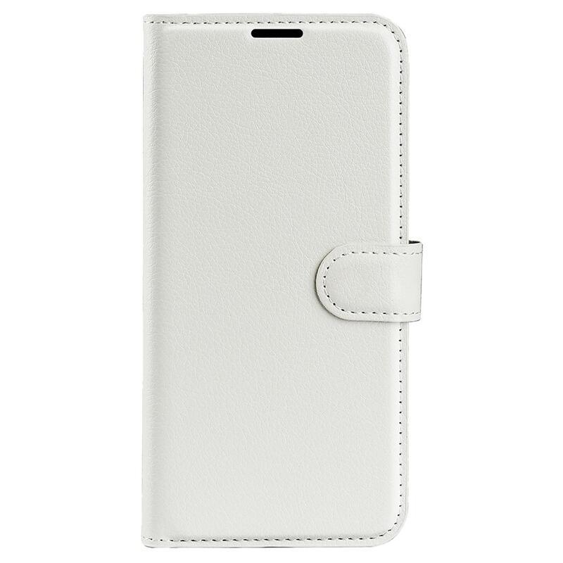 Litchi PU bőr pénztárca tok a Xiaomi Poco X4 Pro 5G számára - fehér
