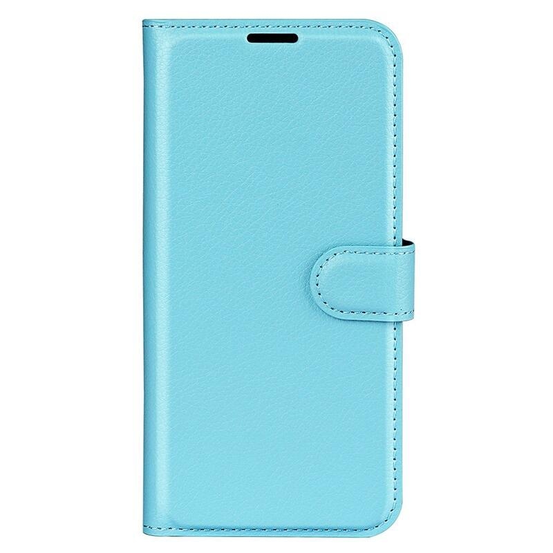 Litchi PU bőr pénztárca tok Xiaomi Poco X4 Pro 5G - kék