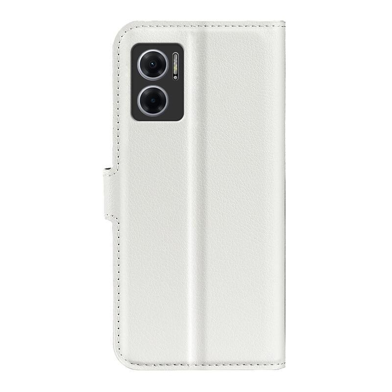 Litchi PU bőr pénztárca tok Xiaomi Redmi 10 5G - fehér