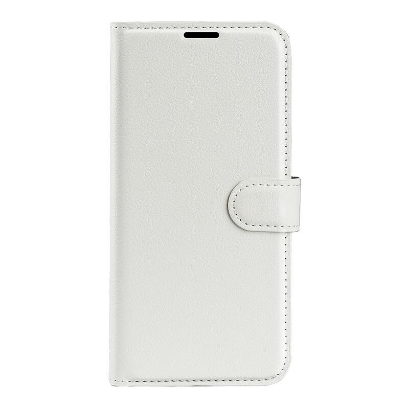 Litchi PU bőr pénztárca tok Xiaomi Redmi 10 5G - fehér