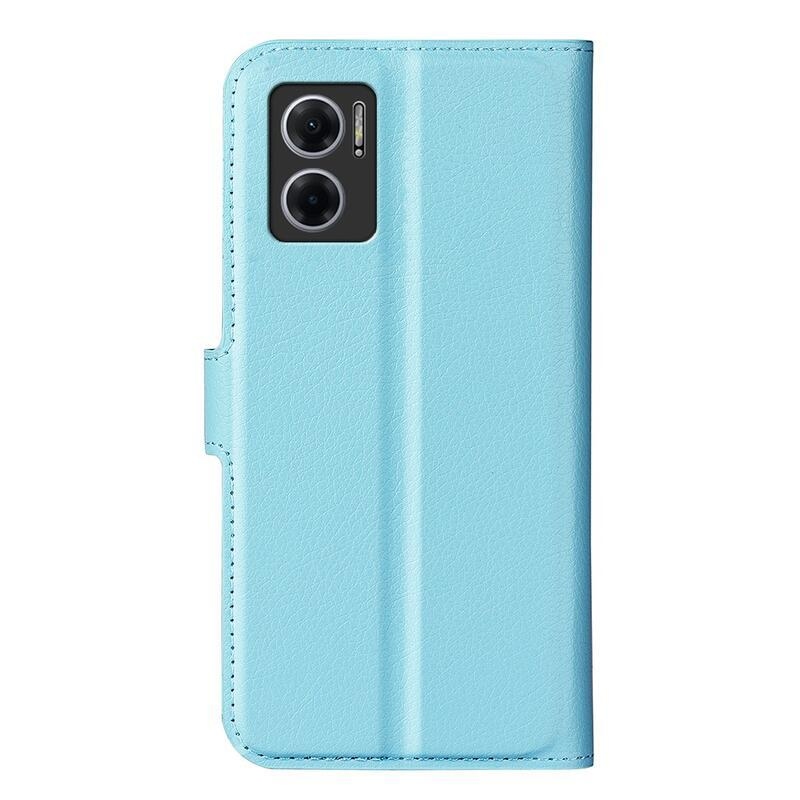 Litchi PU bőr pénztárca tok Xiaomi Redmi 10 5G - kék