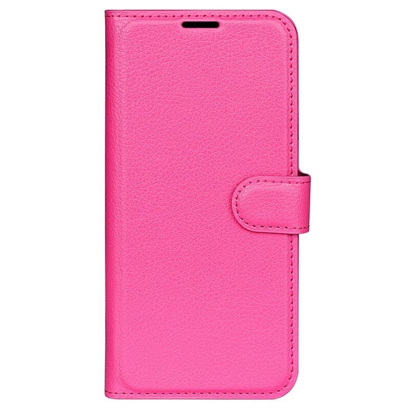 Litchi PU bőr pénztárca tok Xiaomi Redmi Note 11 4G/Note 11S 4G - rózsaszínű