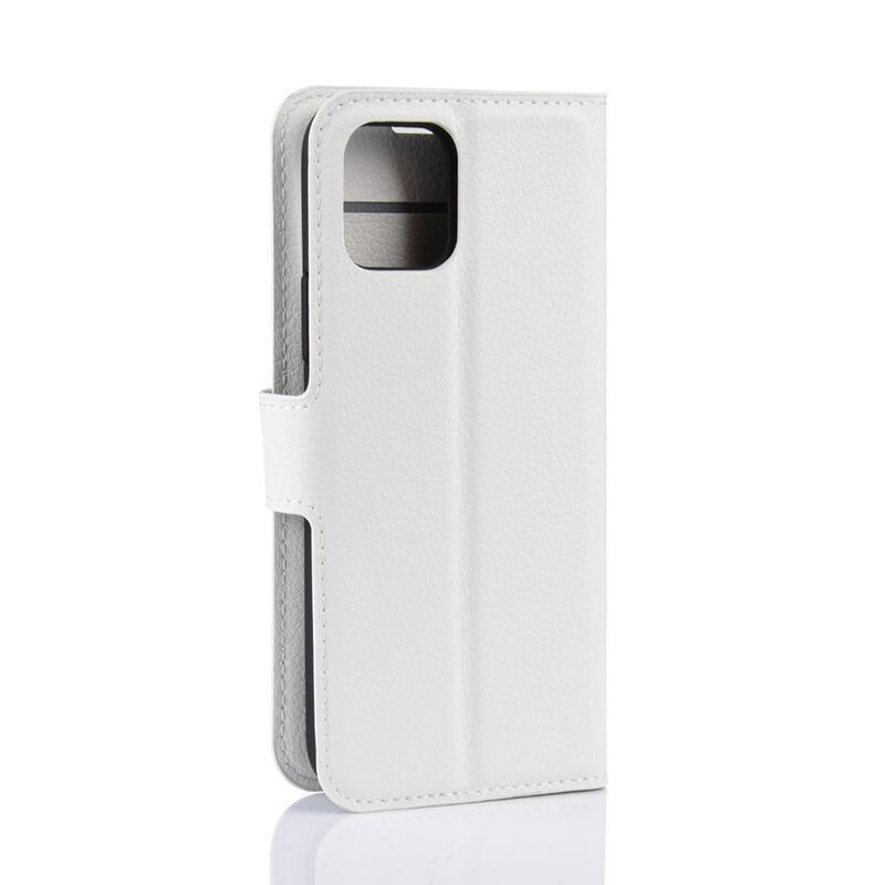 Litchi PU bőr tok iPhone 11 Pro 5.8 készülékhez - fehér