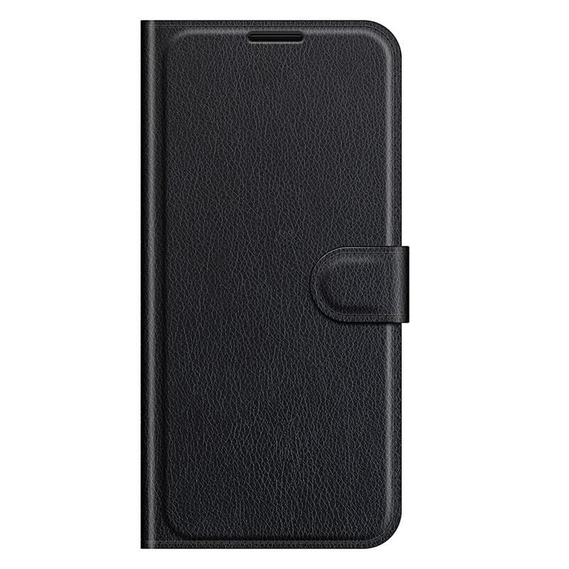 Litchi PU bőr pénztárca tok Samsung Galaxy A03s (166.6 x 75.9 x 9.1mm) - fekete