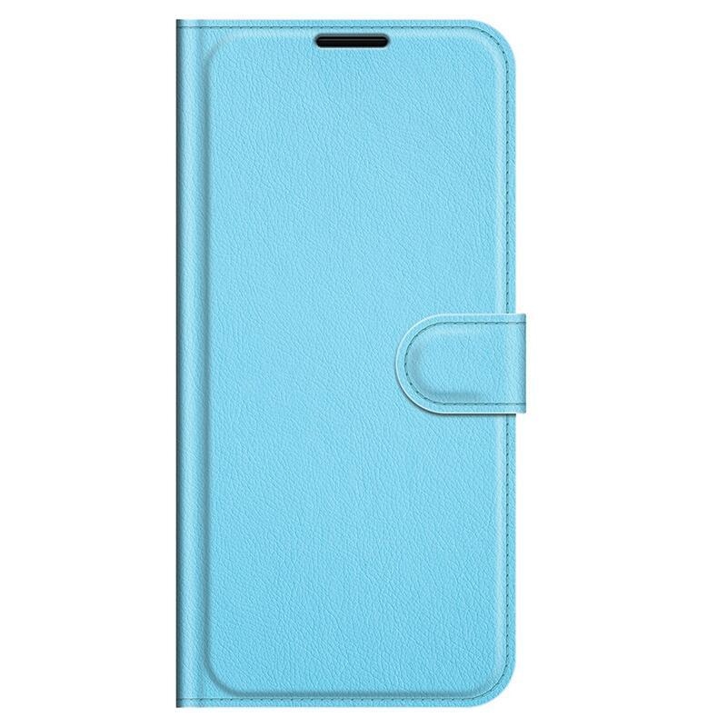 Litchi PU bőr pénztárca tok Samsung Galaxy A03s (166,6 x 75,9 x 9,1mm) - kék