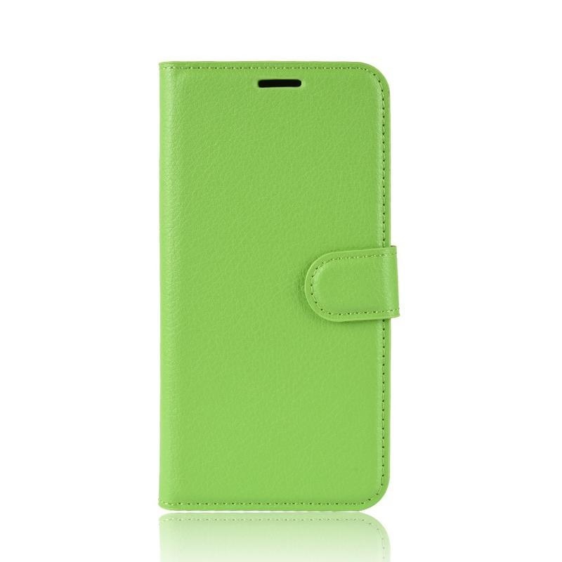 Litchi PU bőr pénztárca tok Samsung Galaxy S20 FE/S20 FE 5G készülékhez - zöld