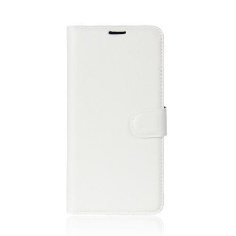 Litchi PU bőr tok Nokia 6.1 készülékhez - fehér