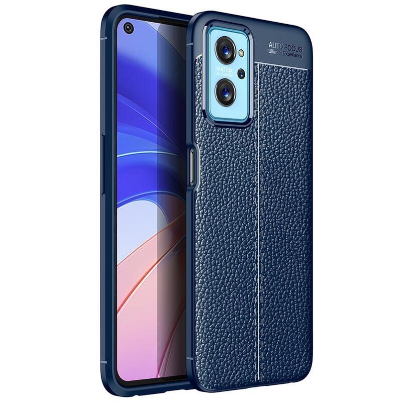 Litchi texturált tartós zselés tok a Realme 9i készülékhez - kék