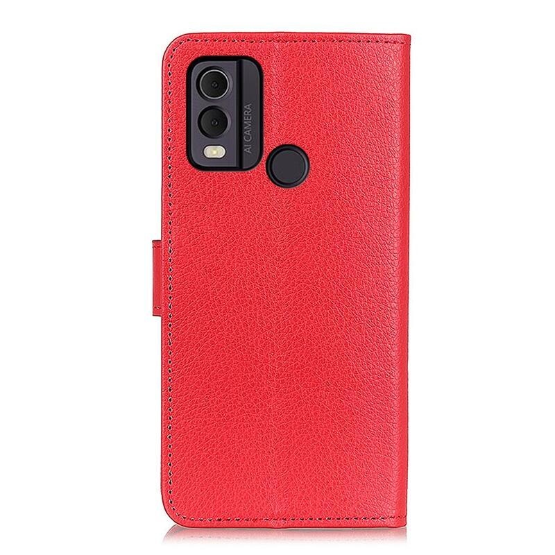 Litchie könyvtáska Nokia C22 készülékhez - piros
