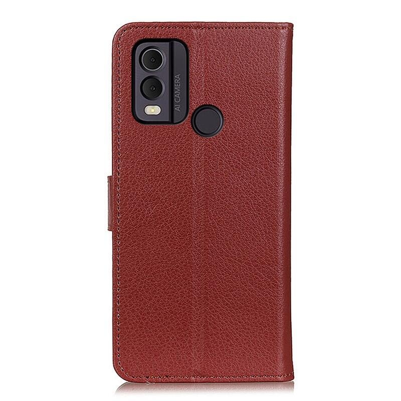 Litchie könyvtáska Nokia C22 készülékhez - barna