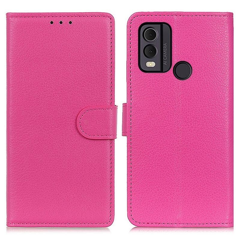 Litchie könyvtáska Nokia C22 készülékhez - rózsaszínű