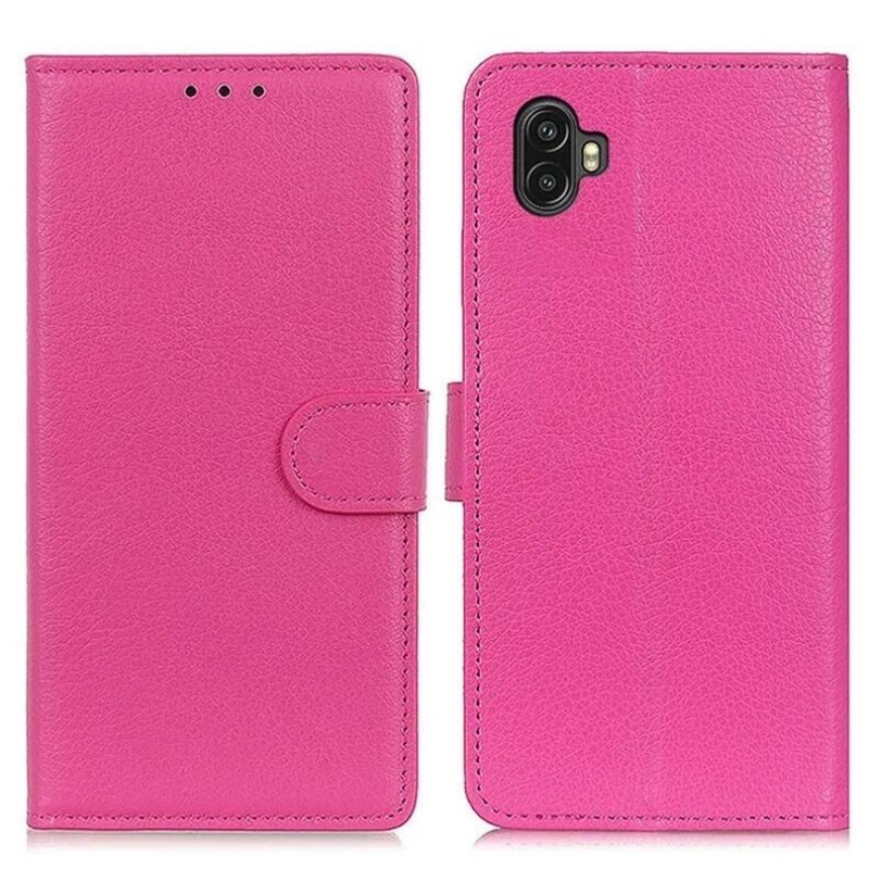 Litchie könyv tok Samsung Galaxy Xcover 6 Pro készülékhez - rózsaszínű