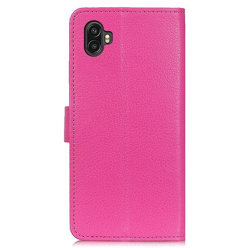 Litchie könyv tok Samsung Galaxy Xcover 6 Pro készülékhez - rózsaszínű