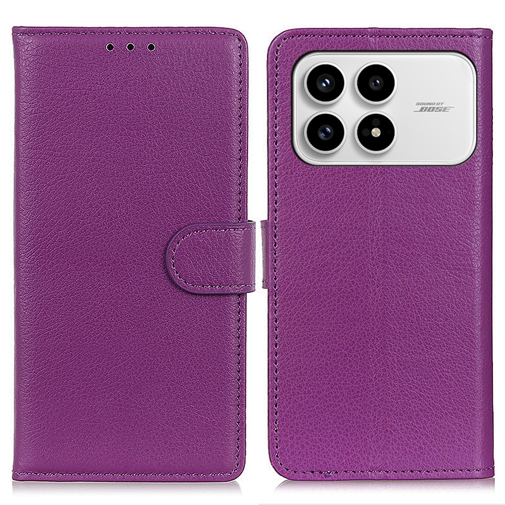 Litchie könyv tok a Xiaomi Poco F8 Pro 5G-hez - lila