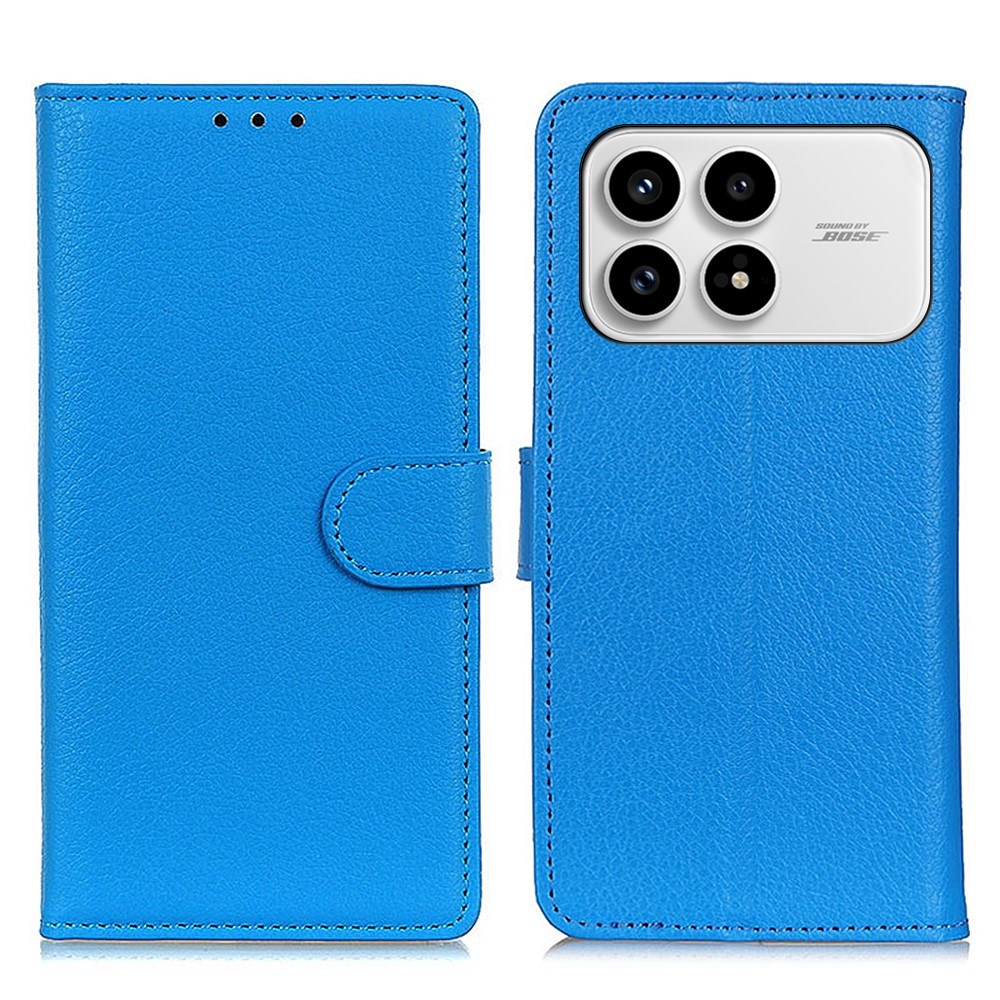 Litchie könyv tok a Xiaomi Poco F8 Pro 5G-hez - kék