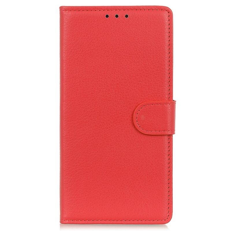 Litchie könyv tok Xiaomi Redmi Note 12S-hez - piros