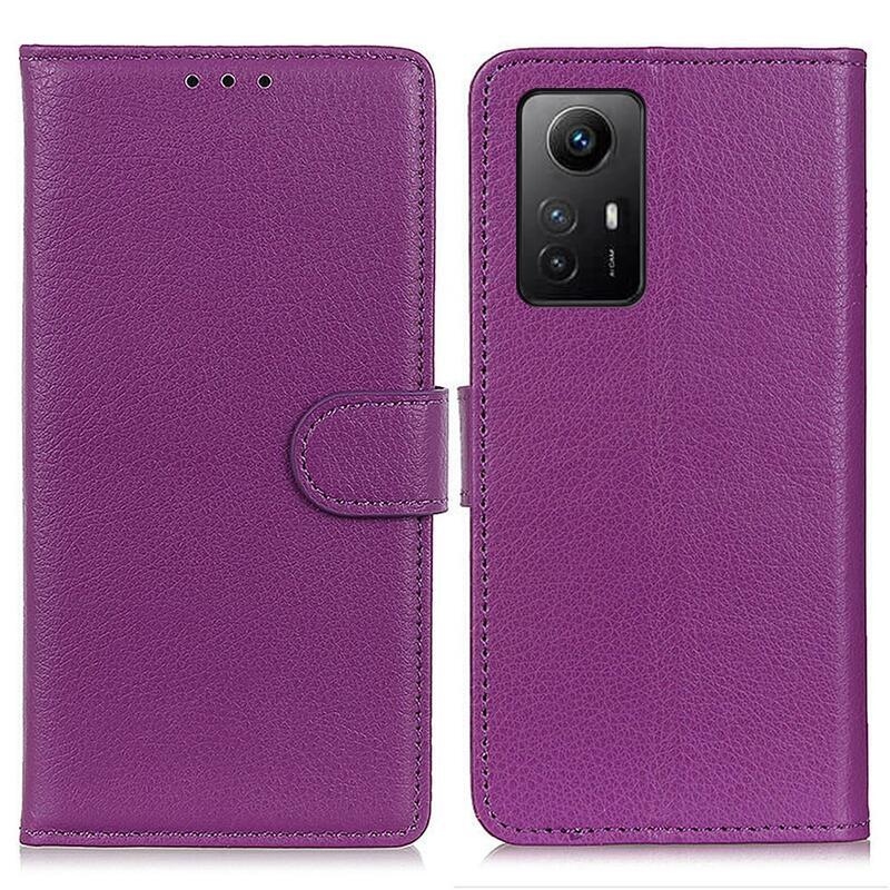 Litchie könyv tok Xiaomi Redmi Note 12S-hez - lila