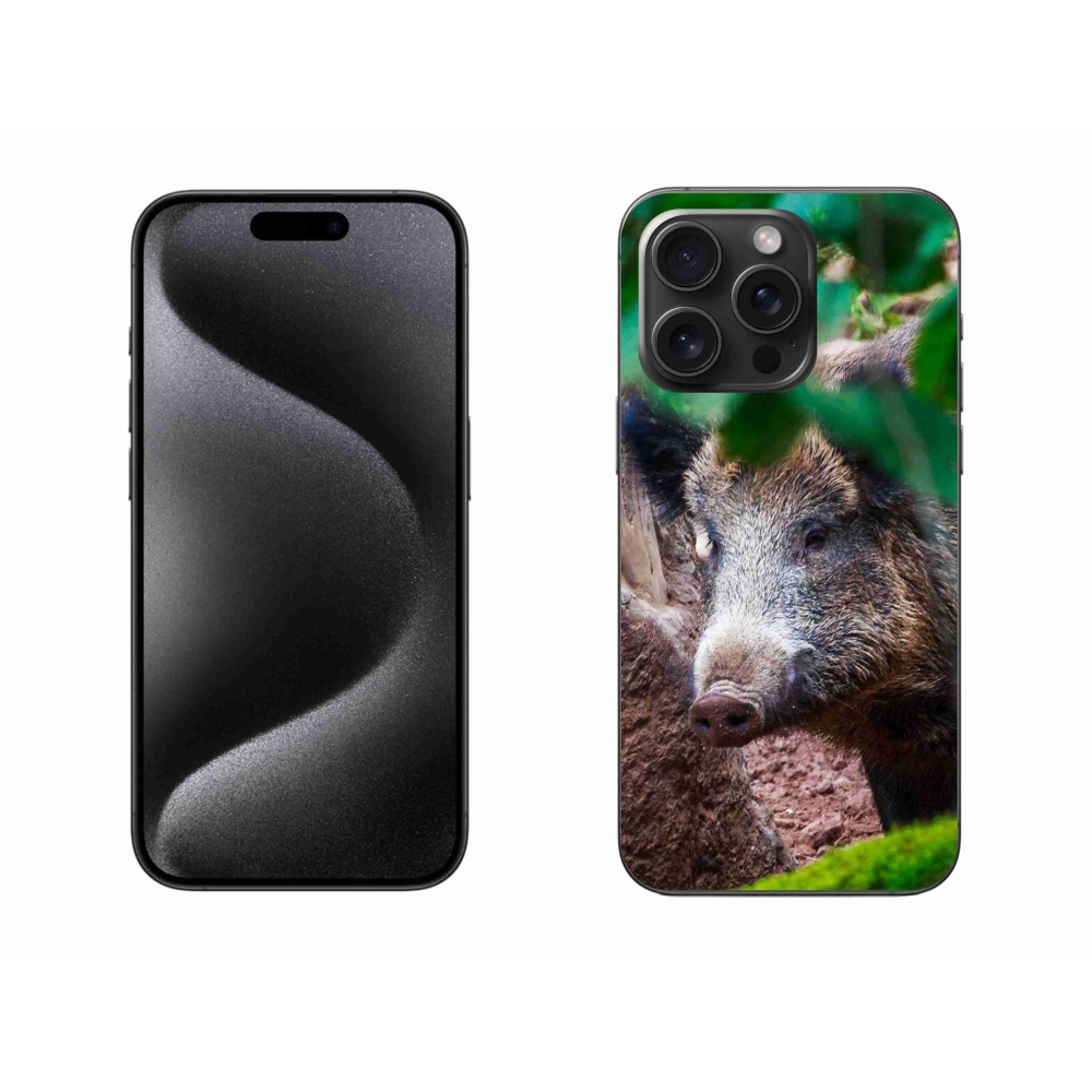 Zselés borítás mmCase iPhone 15 Pro Max készülékhez - vaddisznó