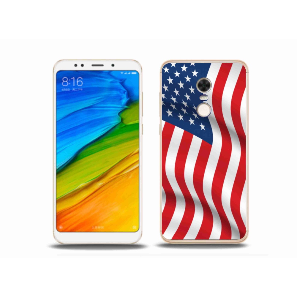 Gél borítás mmCase a Xiaomi Redmi 5 Plus számára - amerikai zászló