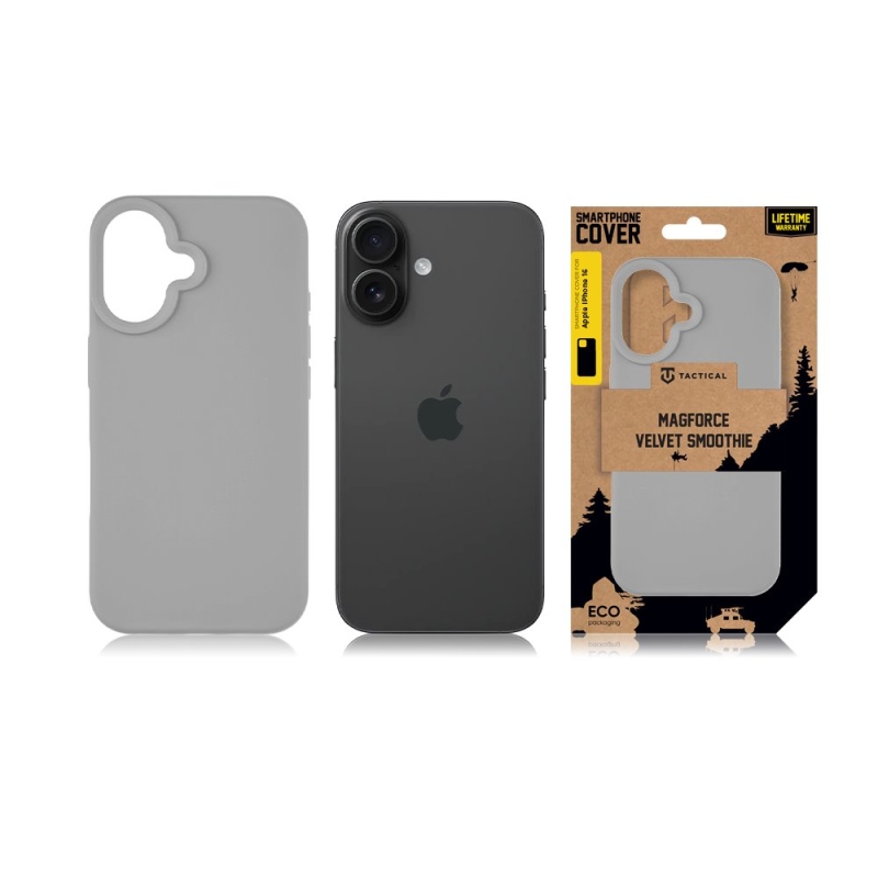 Taktikai MagForce bársony Smoothie borító Apple iPhone 16 ködös iPhone 16-hoz