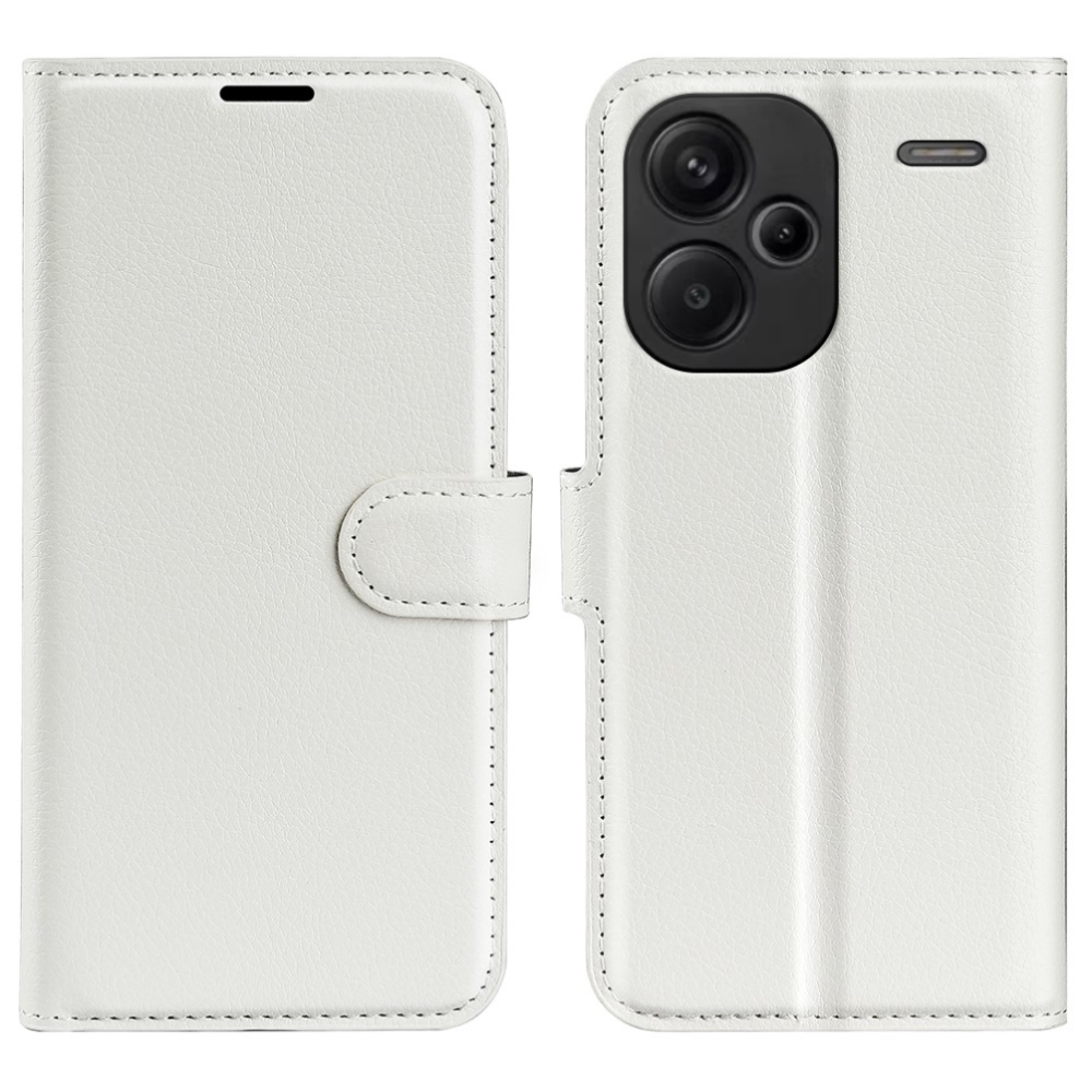 Litchi könyv tok Xiaomi Redmi Note 13 Pro+ 5G - fehér