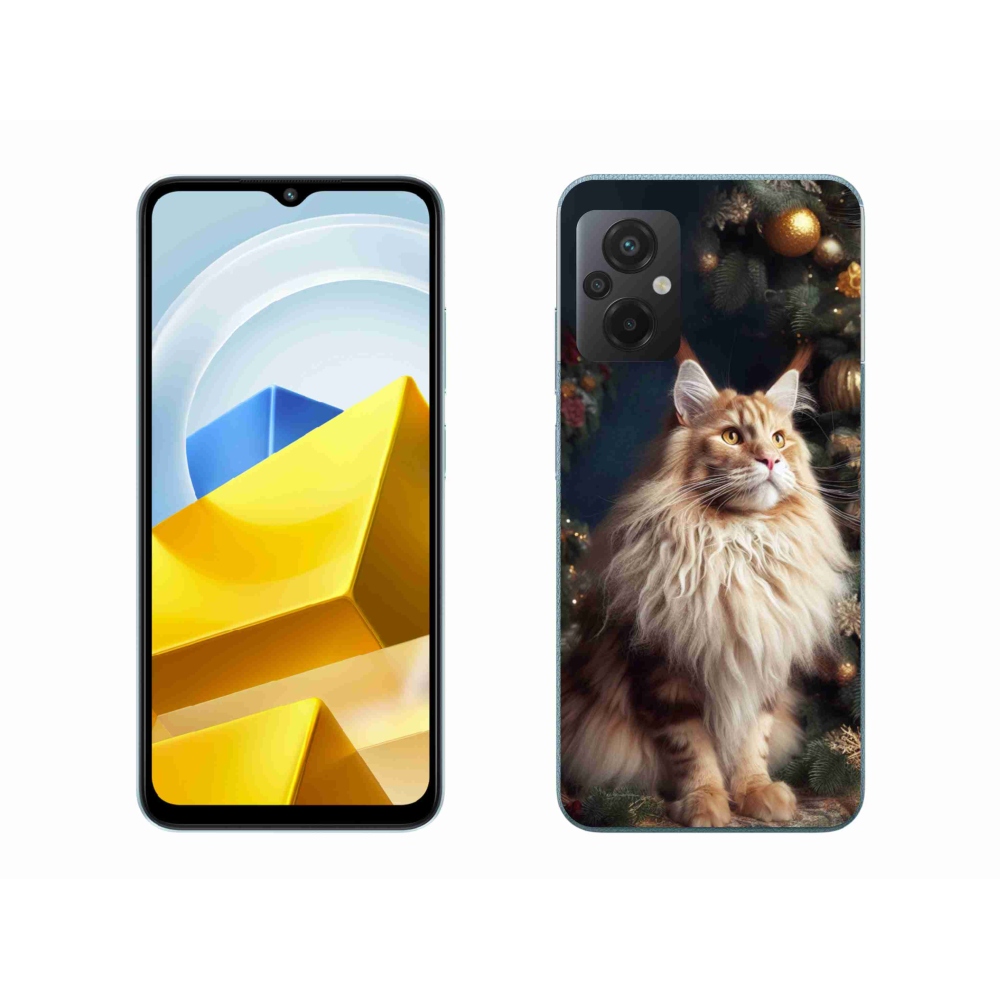 Gél borítás mmCase a Xiaomi Poco M5 4G-hez - macska a fánál
