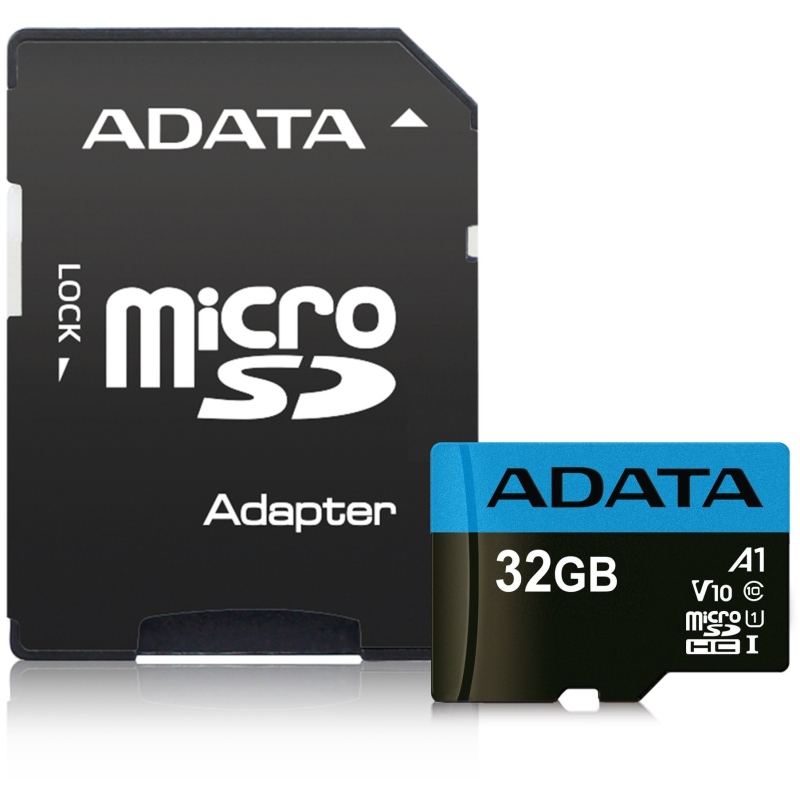 microSDHC 32GB ADATA Premier Class 10 osztályú microSDHC kártya, beleértve. Adapter
