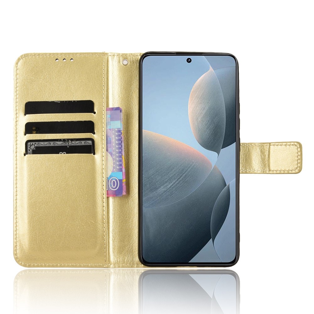 Tárca könyv tok Xiaomi Poco X6 Pro 5G - arany színű