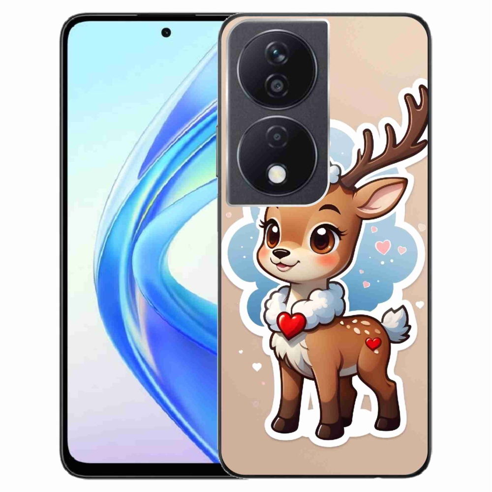 Zselés borító mmCase a Honor X7b/Honor 90 Smart készülékhez - rajzfilm rénszarvas