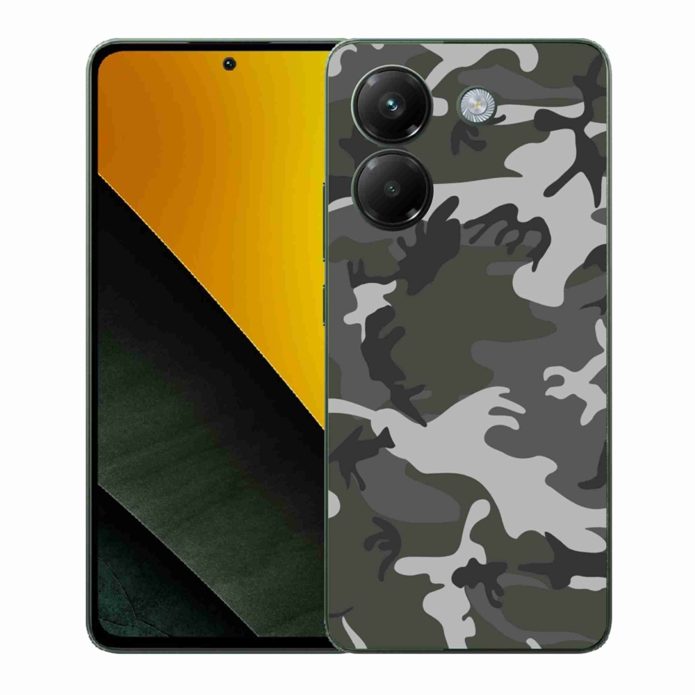 Zselés borítás mmCase a Xiaomi Poco M7 Pro 5G számára - álcázó mintás